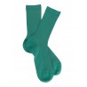 Chaussettes unies Cotton lisle ribbed socks - women - mint