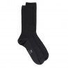Doré Doré Plain socks Men's elastic-free merino wool socks Black