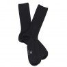 Doré Doré Plain socks Men's elastic-free merino wool socks Black