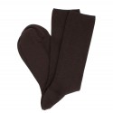 Men's elastic-free merino wool socks brown