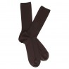 Doré Doré Plain socks Men's elastic-free merino wool socks brown