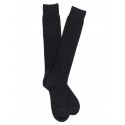 MEN KNEE-HIGH - WOOL AND CASHMERE - black