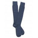 MEN KNEE-HIGH - WOOL AND CASHMERE - blue jean