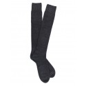 MEN KNEE-HIGH - WOOL AND CASHMERE - grey