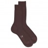 Doré Doré Plain socks MEN SOCK 100% MERCERISED COTTON LISLE RIBBED SOCK - brown