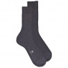 Doré Doré Plain socks MEN SOCK 100% MERCERISED COTTON LISLE RIBBED SOCK - dark grey