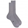 Doré Doré Plain socks MEN SOCK 100% MERCERISED COTTON LISLE RIBBED SOCK - grey