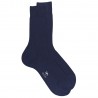 Doré Doré Plain socks MEN SOCK 100% MERCERISED COTTON LISLE RIBBED SOCK - blue