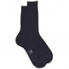 Doré Doré Plain socks MEN SOCK 100% MERCERISED COTTON LISLE RIBBED SOCK - navy blue