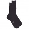 Doré Doré Plain socks MEN SOCK 100% MERCERISED COTTON LISLE RIBBED SOCK - black
