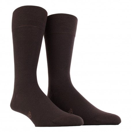 Doré Doré Plain socks WOOL AND COTTON MEN SOCK - brown
