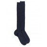 Doré Doré Plain high-knee for man Knee-high sock - Timeless - Merinos wool - navy blue