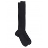 Doré Doré Plain high-knee for man Knee-high sock - Timeless - Merinos wool - black
