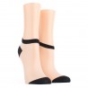 Doré Doré Chaussons unis et fantaisies Short women sock - Transparent - Lurex top, heel and toe - black