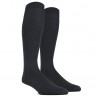 Doré Doré Plain high-knee for man Knee-high men sock - Fineness - Merino wool - black