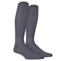 Knee-high men sock - Fineness - Cotton lisle - grey
