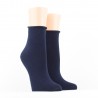 Doré Doré Socquettes unies et fantaisies Women ankle sock - Soft and comfort - Egyptian cotton - Blue