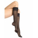 Knee-high sock - Mat 40D - BLACK