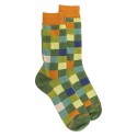Sock - Green / Orange - One Size