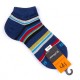Short sock with stripes Blue
