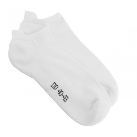 Chaussons unis Men's cotton sneaker socks with padded sole white