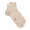 Doré Doré Socquettes unies Men's fine gauge cotton lilsle ankle socks - beige